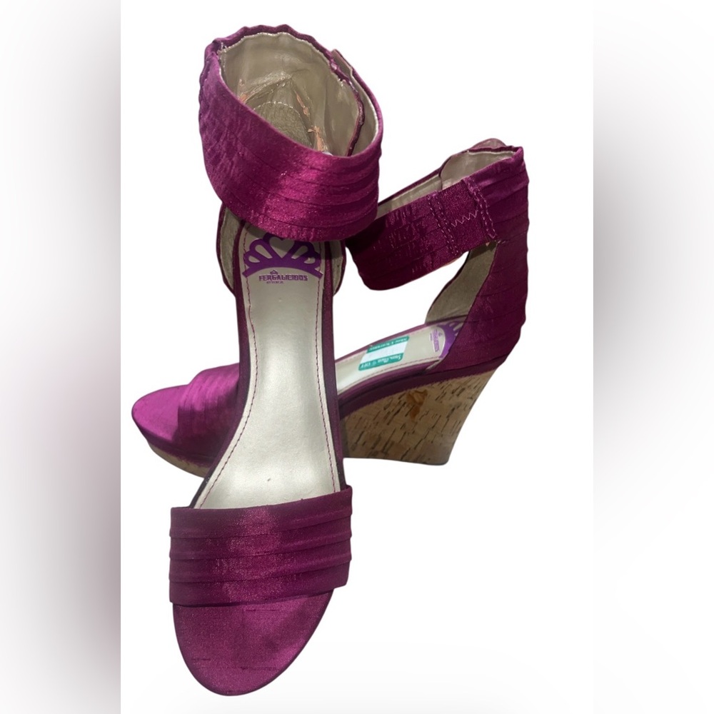 Fergalicious Purple Wedge Sandals